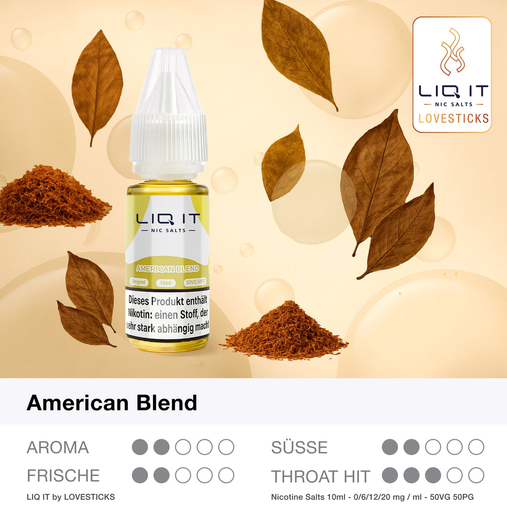 LIQ IT American Blend 10 ml Nikotinsalz Liquid