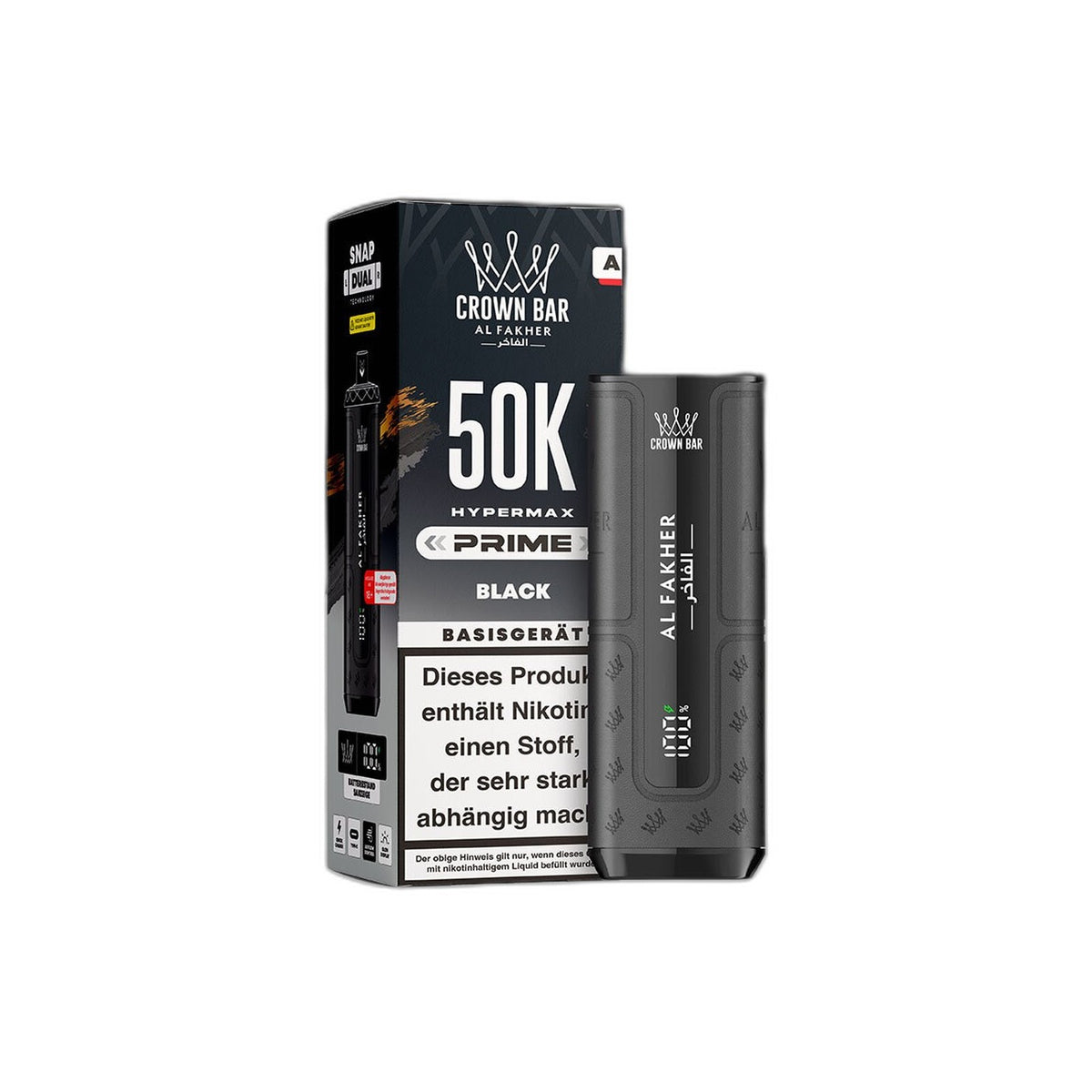 Al Fakher 50K Hypermax Prime - Black - Basisgerät