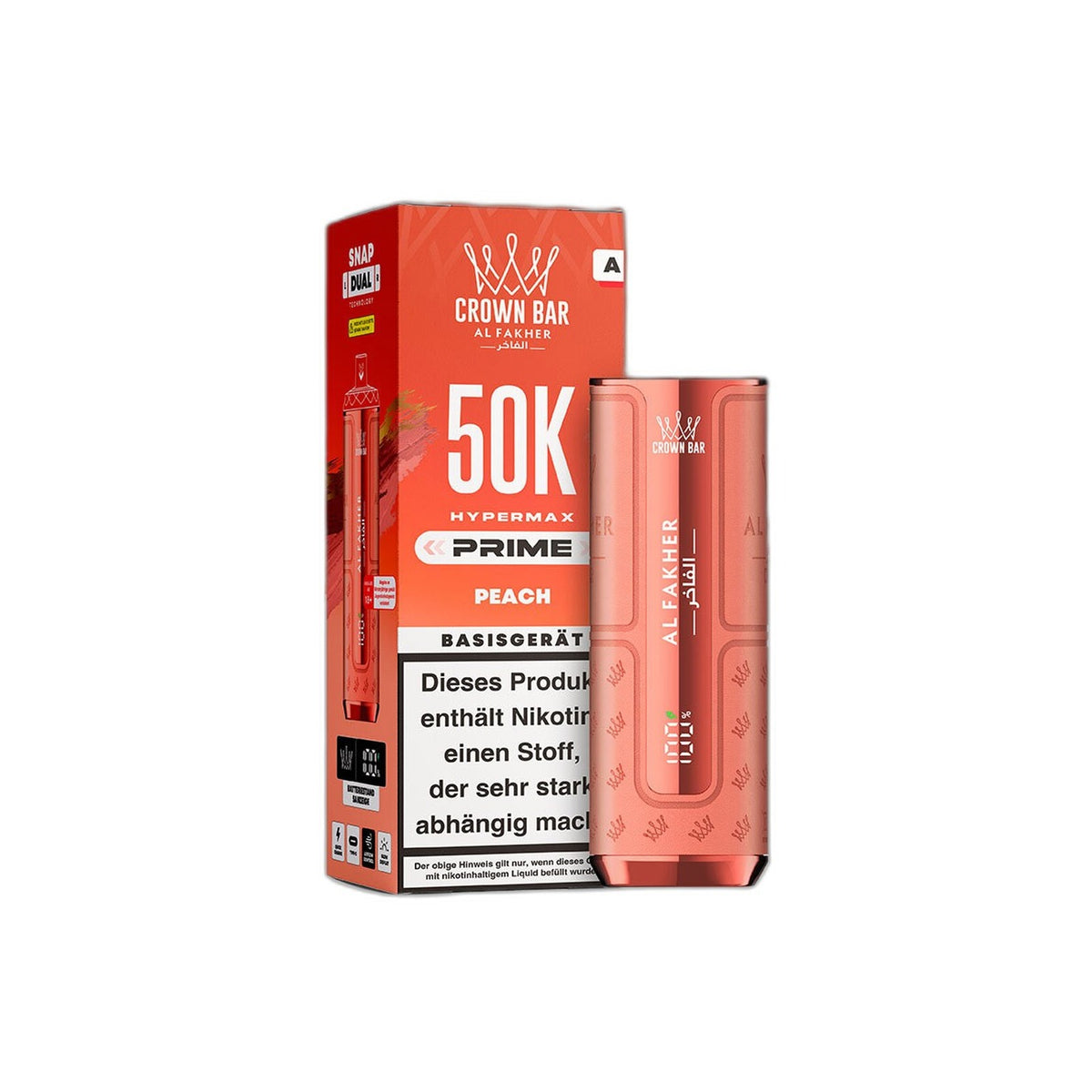Al Fakher 50K Hypermax Prime - Peach - Basisgerät