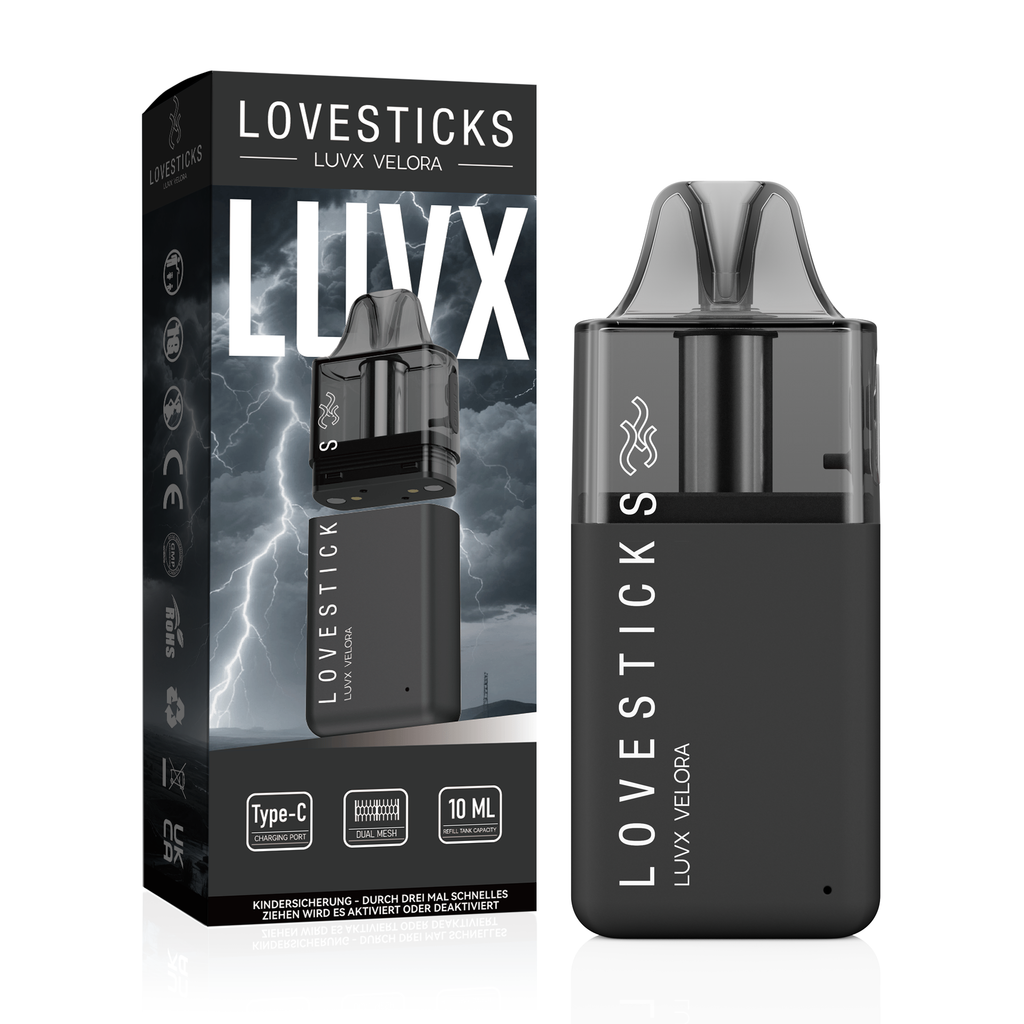 Velora Pod-Kit + 5x LIQ IT Liquid – LUVX Velora Black