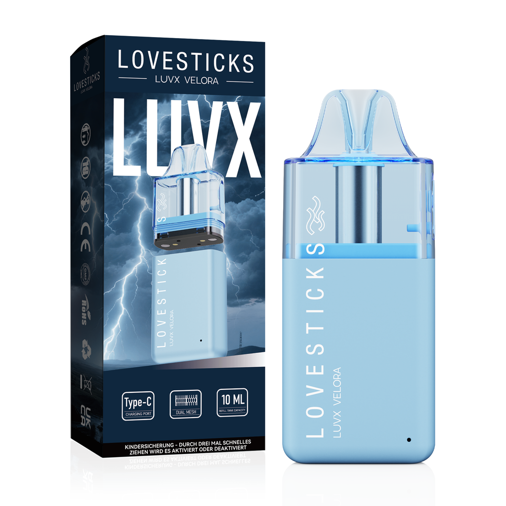 Velora Pod-Kit + 5x LIQ IT Liquid – LUVX Velora Blue