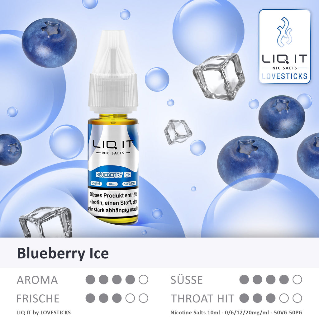 LIQ IT Blueberry Ice 10 ml Nikotinsalz Liquid