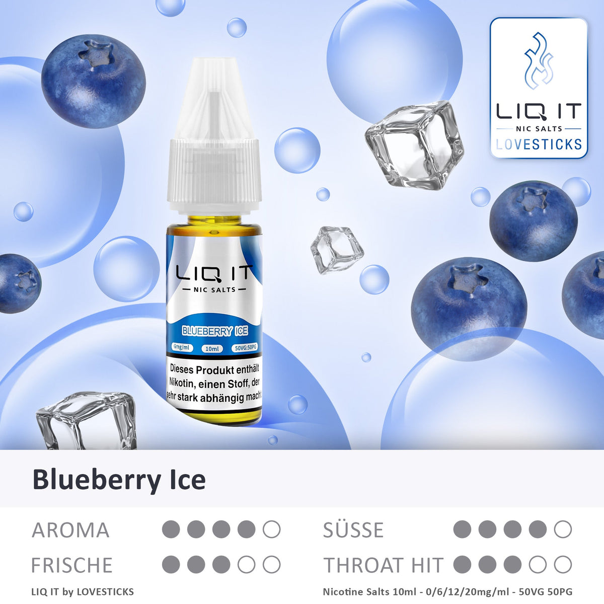 LIQ IT Blueberry Ice 10 ml Nikotinsalz Liquid