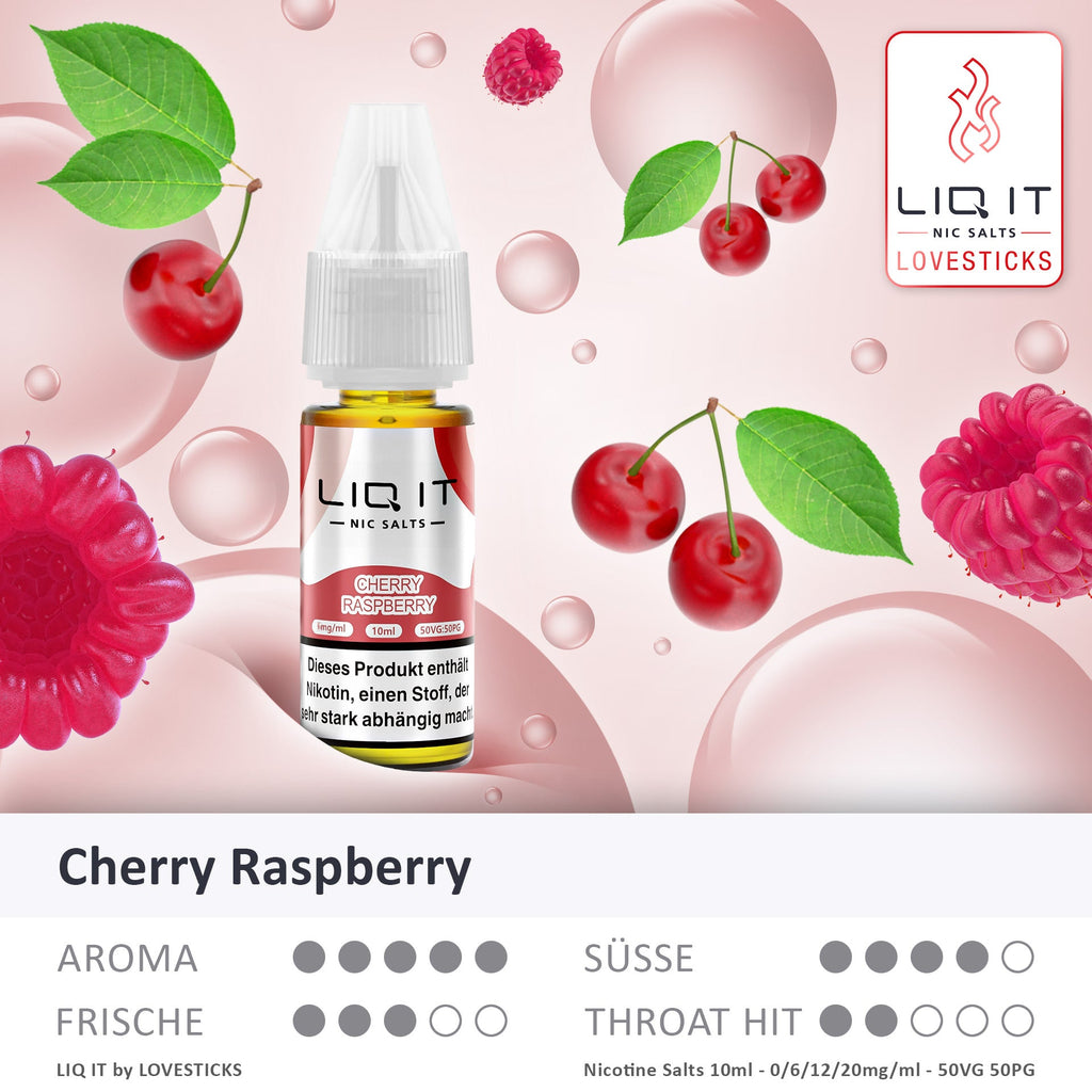 LIQ IT Cherry Raspberry 10 ml Nikotinsalz Liquid