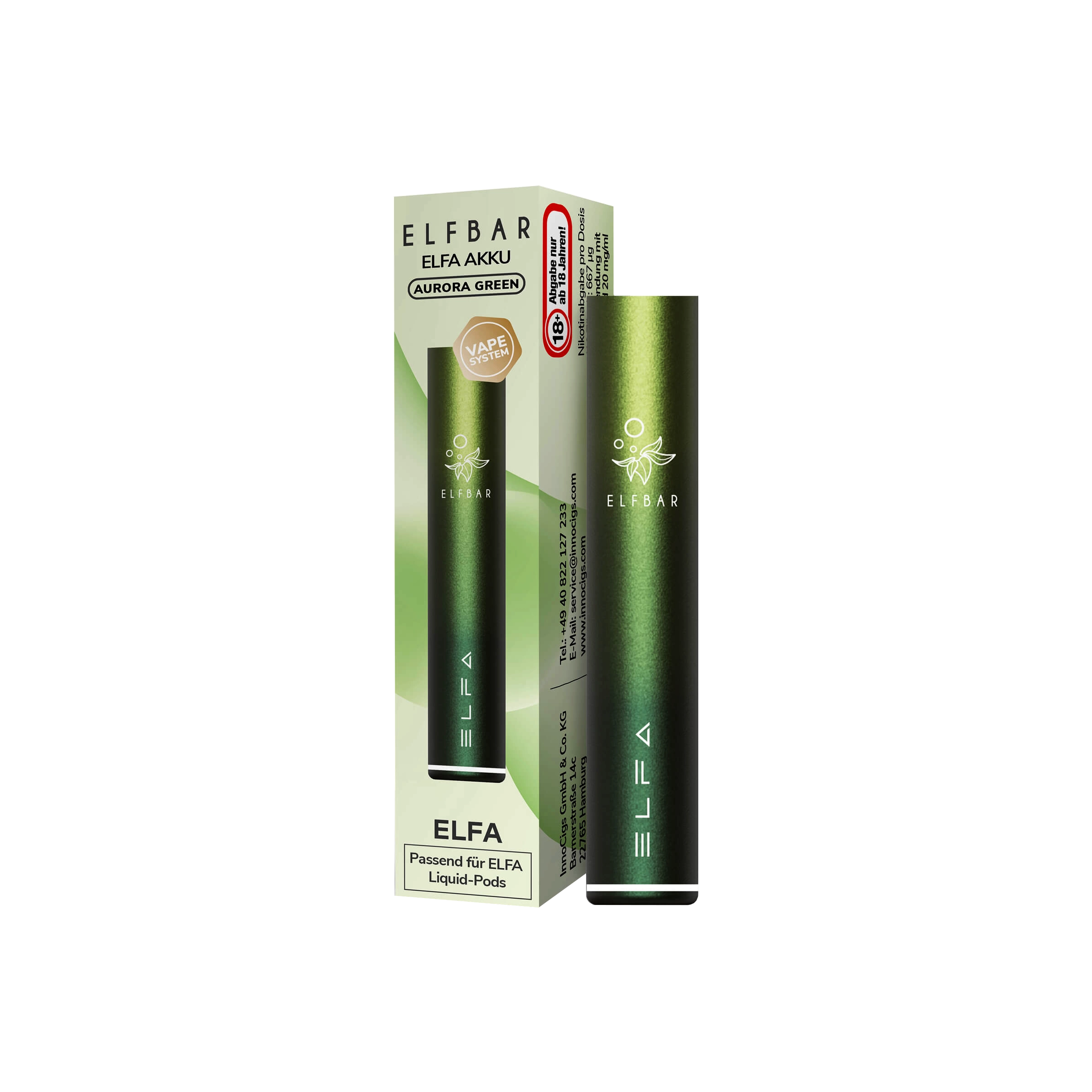 ELFA Akku - Aurora Green - Pod System - Basisgerät