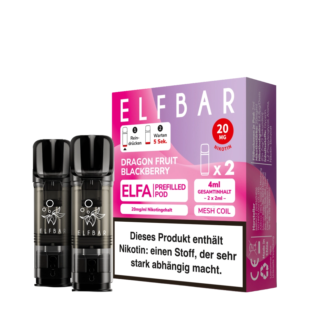 ELFA by Elfbar - Dragon Fruit Blackberry - Pod (2er Pack)