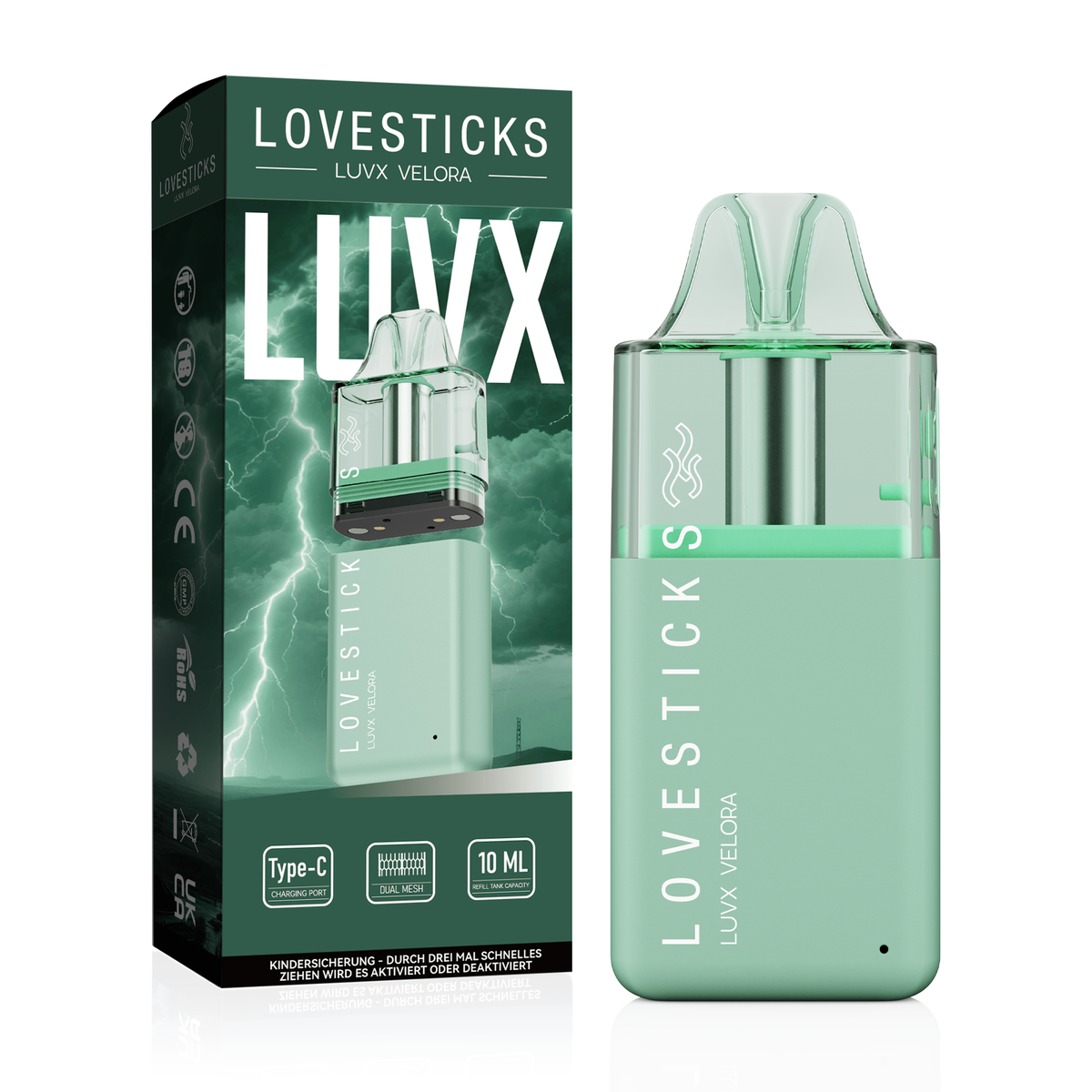 Velora Pod-Kit + 5x LIQ IT Liquid – LUVX Velora Green