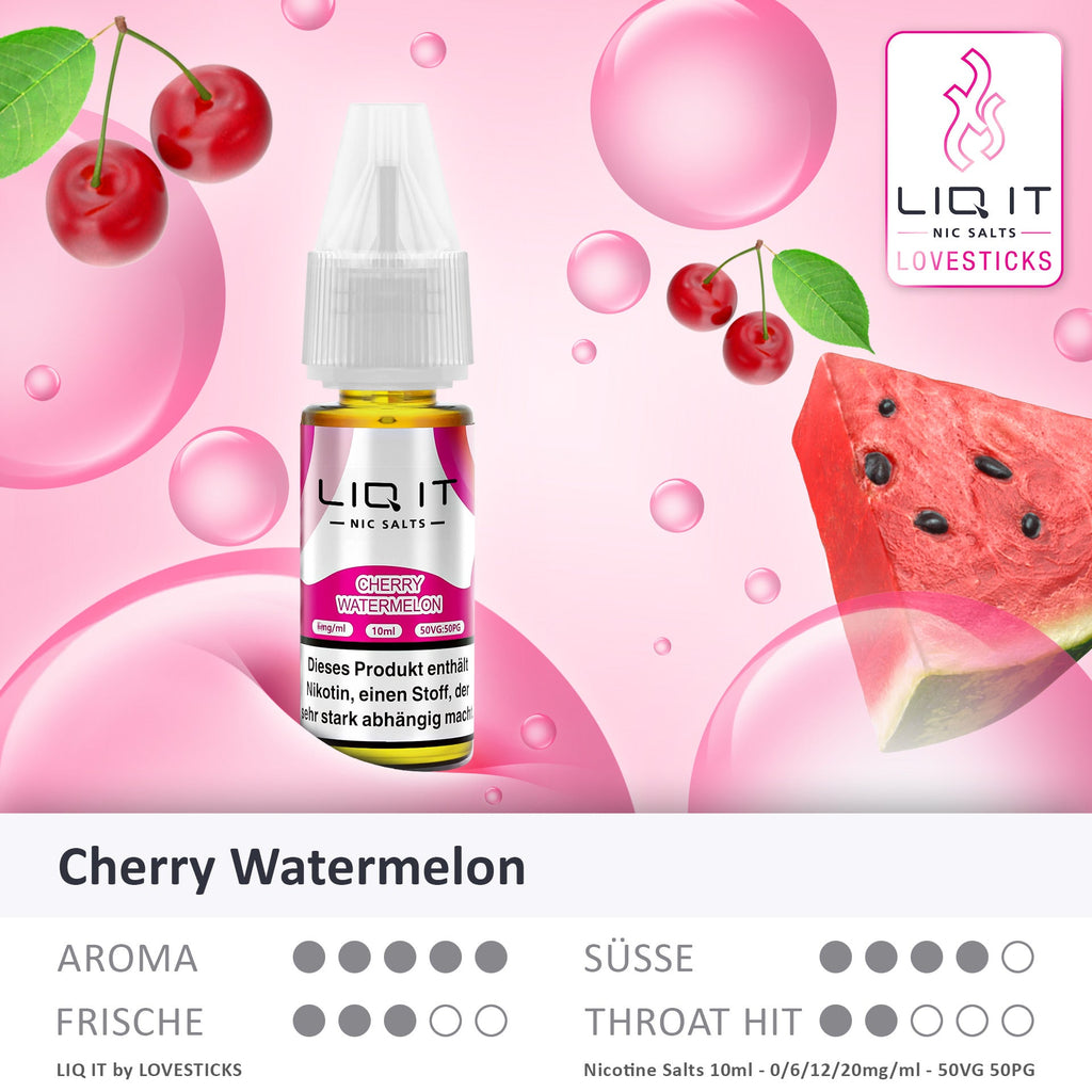 LIQ IT Cherry Watermelon 10 ml Nikotinsalz Liquid