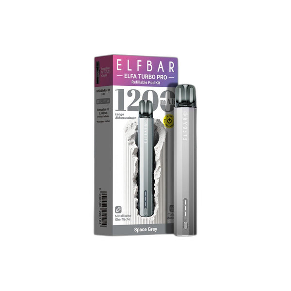 Elfbar ELFA Turbo Pro - Space Grey - Refillable Pod Kit