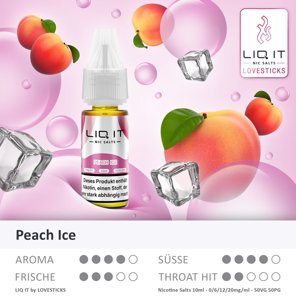 LIQ IT Peach Ice 10 ml Nikotinsalz Liquid