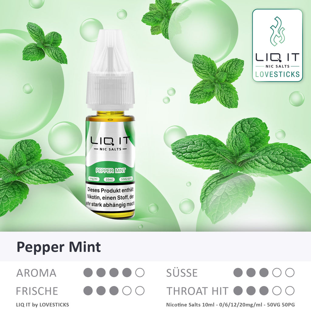 LIQ IT Pepper Mint 10 ml Nikotinsalz Liquid