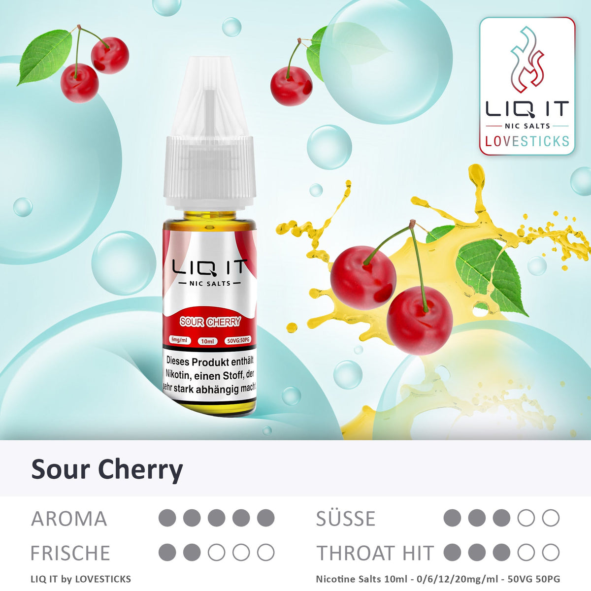 LIQ IT Sour Cherry 10 ml Nikotinsalz Liquid