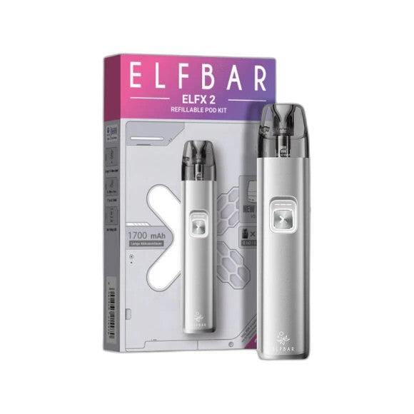 Elfbar ELFX 2 - Titanium Silver - Refillable Pod Kit