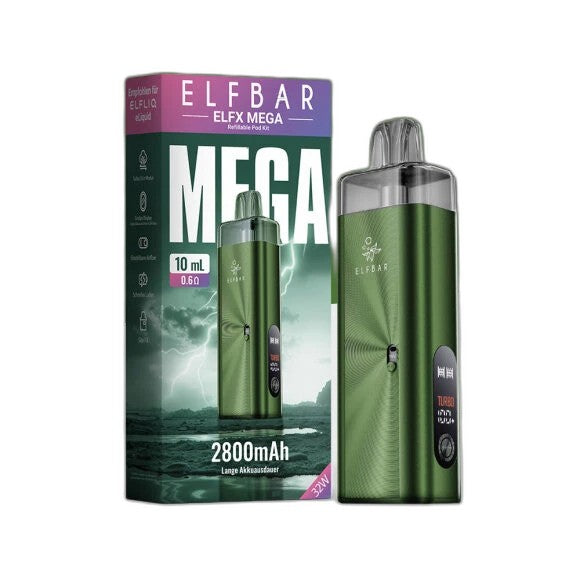 Elfbar ELFX Mega - Green - Refillable Pod Kit