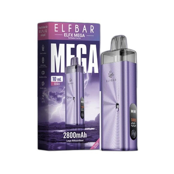 Elfbar ELFX Mega - Purple - Refillable Pod Kit