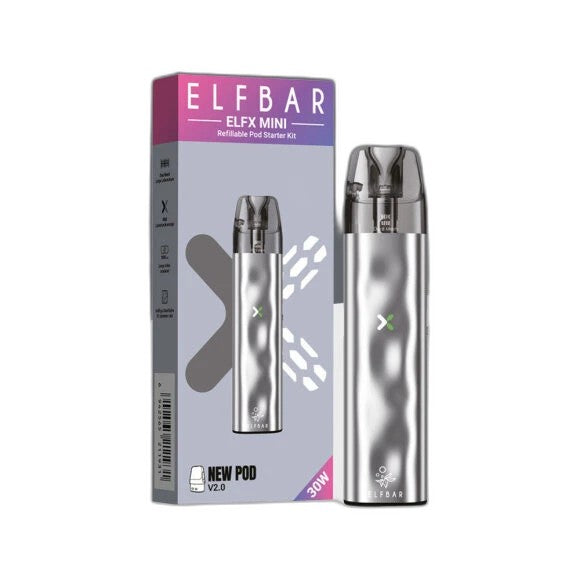 Elfbar ELFX Mini - Silver - Refillable Pod Kit