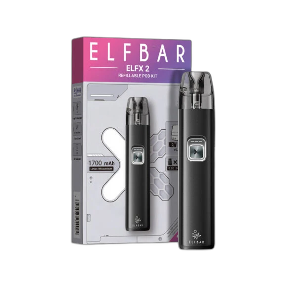 Elfbar ELFX 2 - Matte Black - Refillable Pod Kit