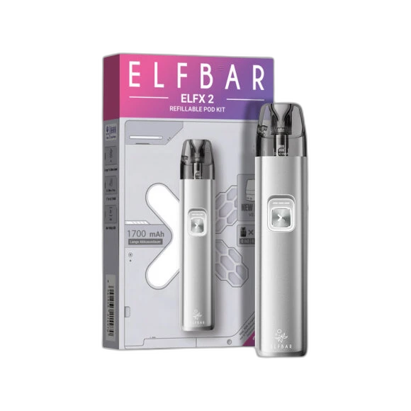 Elfbar ELFX 2 - Titanium Silver - Refillable Pod Kit