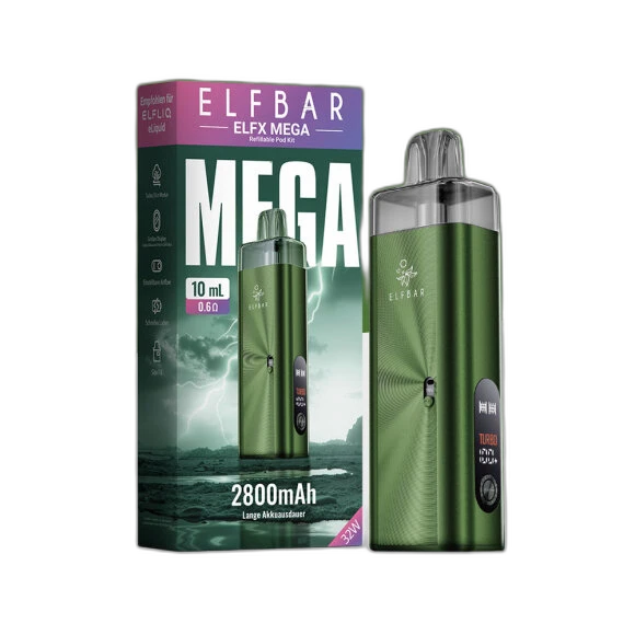 Elfbar ELFX Mega – Green – Refillable Pod Kit