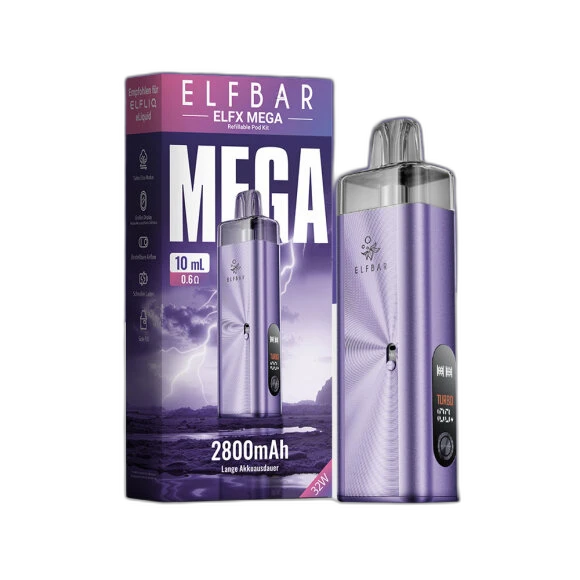 Elfbar ELFX Mega – Purple - Refillable Pod Kit