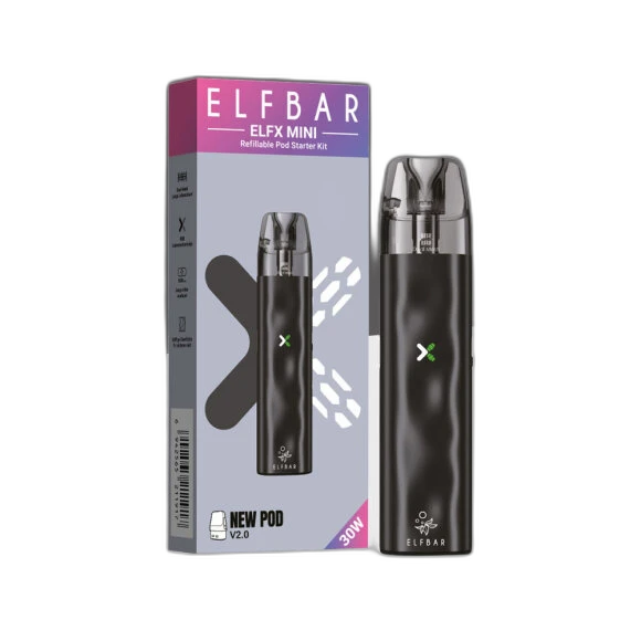 Elfbar ELFX Mini - Black - Refillable Pod Kit