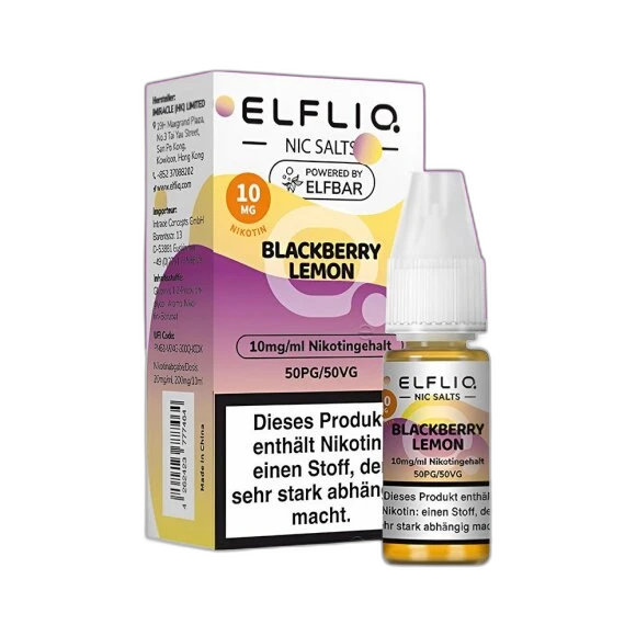 Elfliq by Elfbar - Blackberry Lemon 10mg/ml - E-Liquid