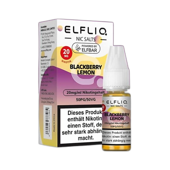 Elfliq by Elfbar - Blackberry Lemon 20mg/ml - E-Liquid