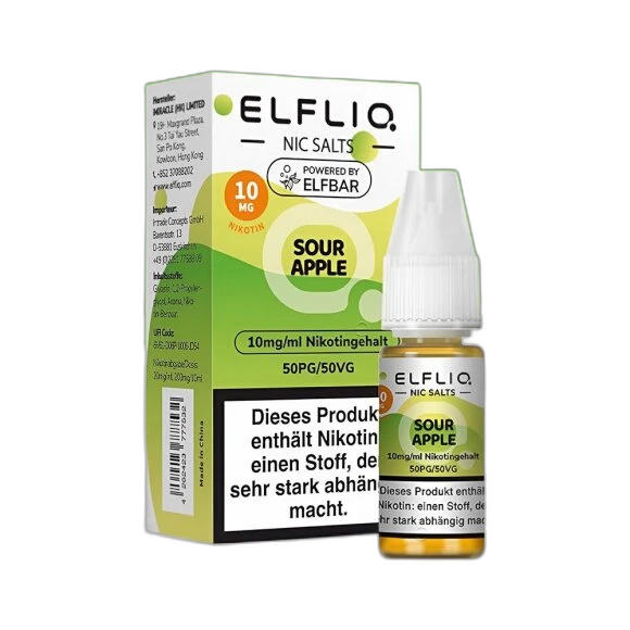 Elfliq by Elfbar - Sour Apple 10mg/ml - E-Liquid