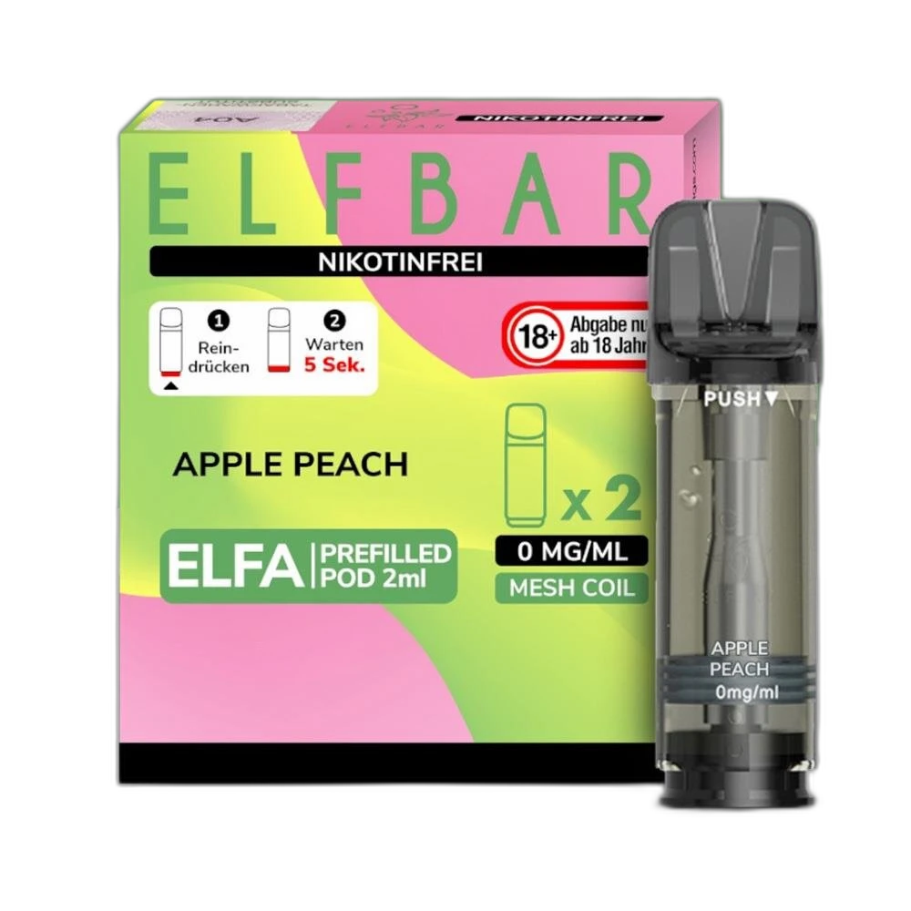 ELFA by Elfbar - Apple Peach Nikotinfrei - Pod (2er Pack)