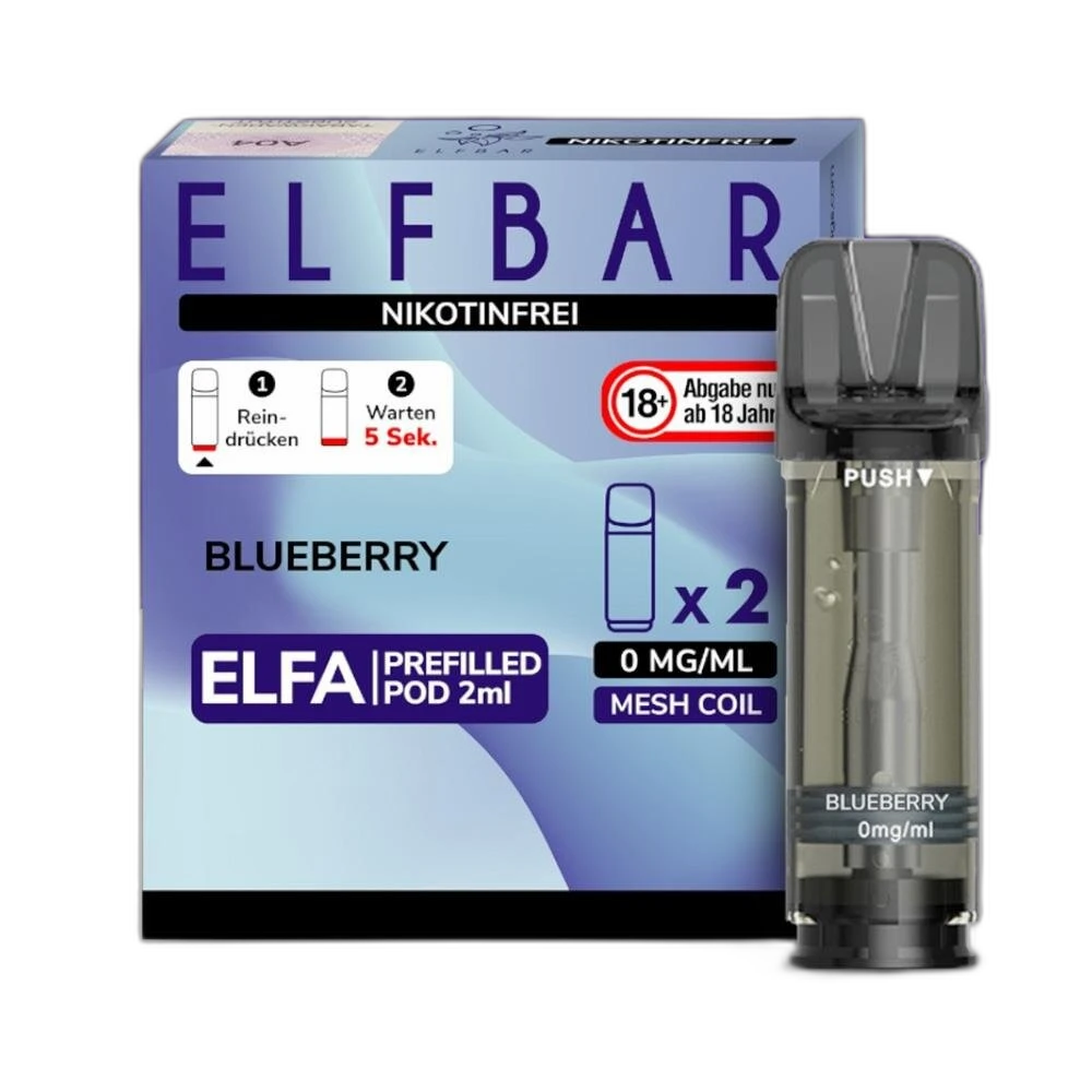 ELFA by Elfbar - Blueberry Nikotinfrei - Pod (2er Pack)
