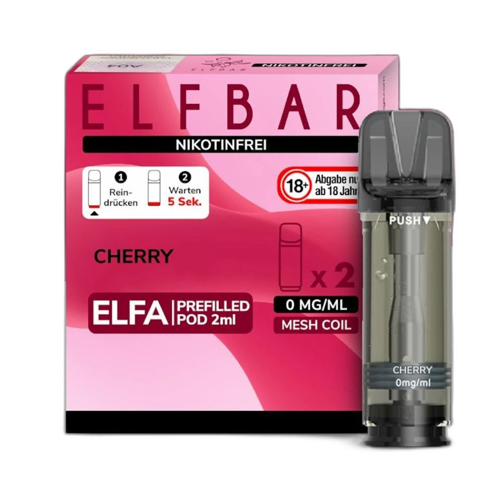 ELFA by Elfbar - Cherry Nikotinfrei - Pod (2er Pack)