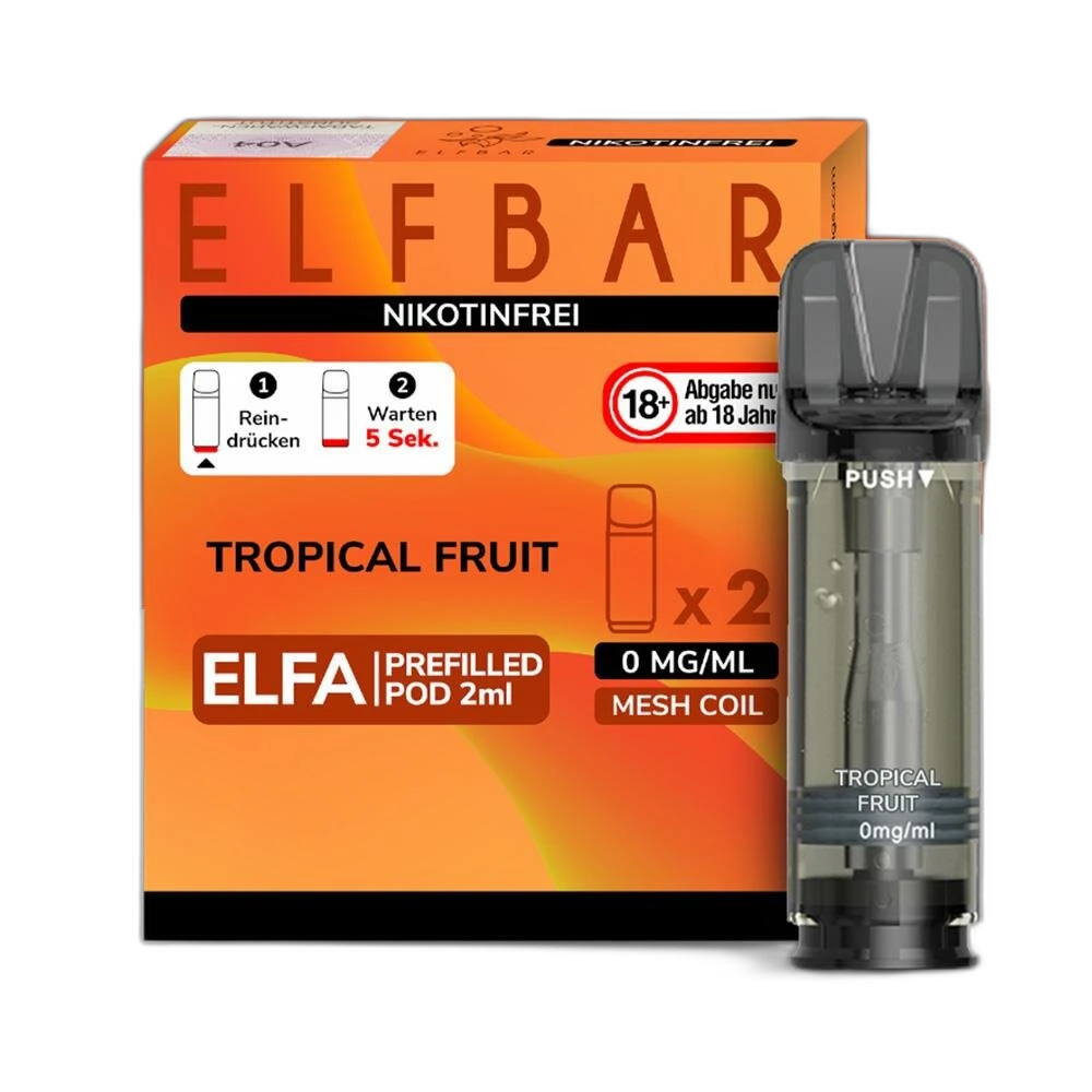 ELFA by Elfbar - Tropical Fruit Nikotinfrei - Pod (2er Pack)