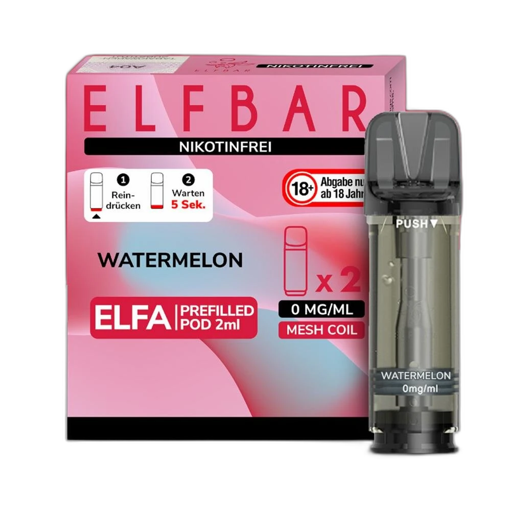 ELFA by Elfbar - Watermelon Nikotinfrei - Pod (2er Pack)